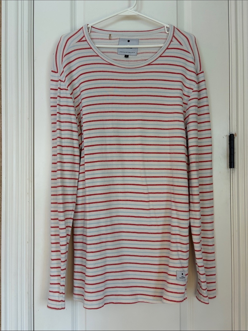 RVLT Revolution Nautical Striped Long-Sleeve Lightweight Sweater Size Large